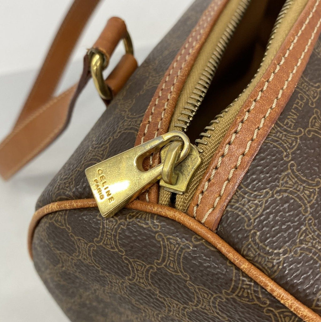 Celine Handbag Macadam Brown Gold — view 8