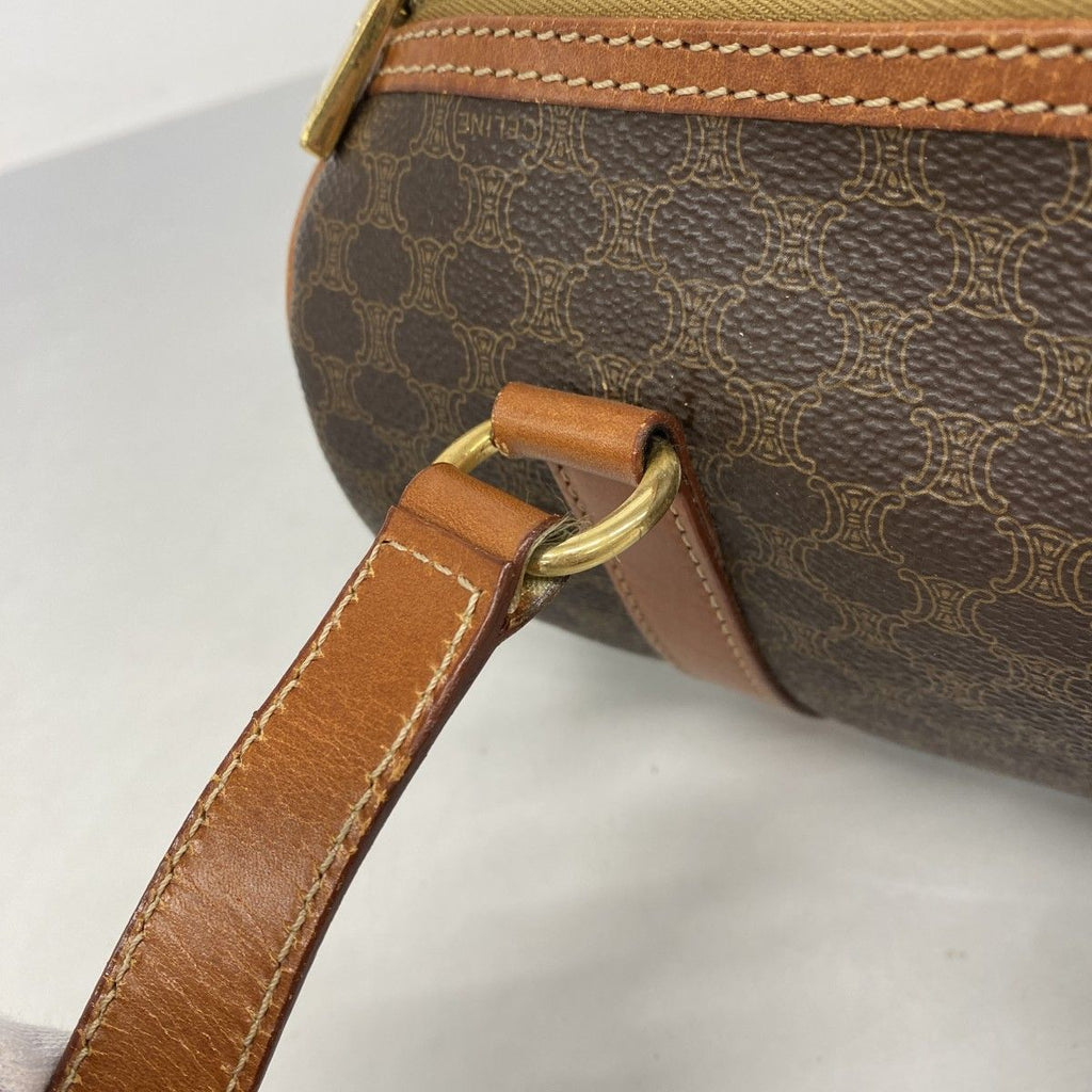 Celine Handbag Macadam Brown Gold — view 9