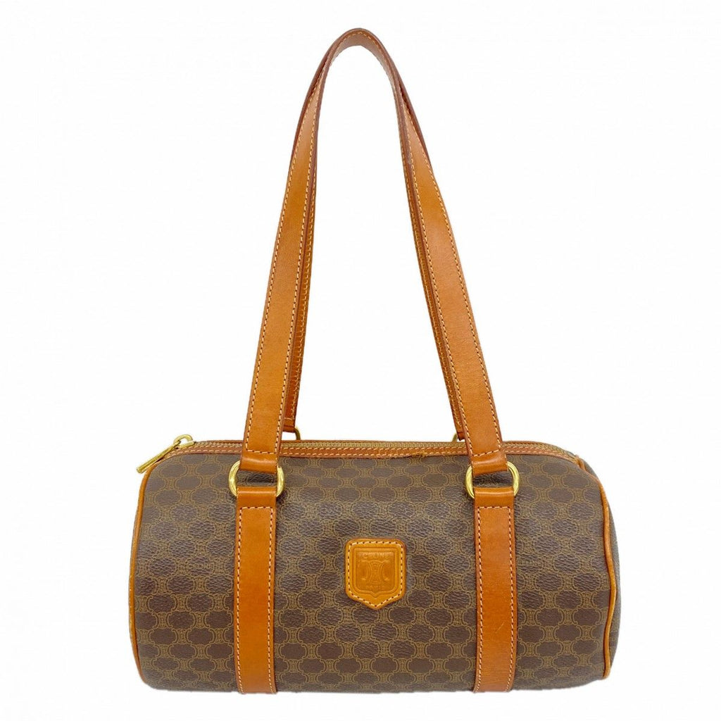 Celine Handbag Macadam Brown Gold
