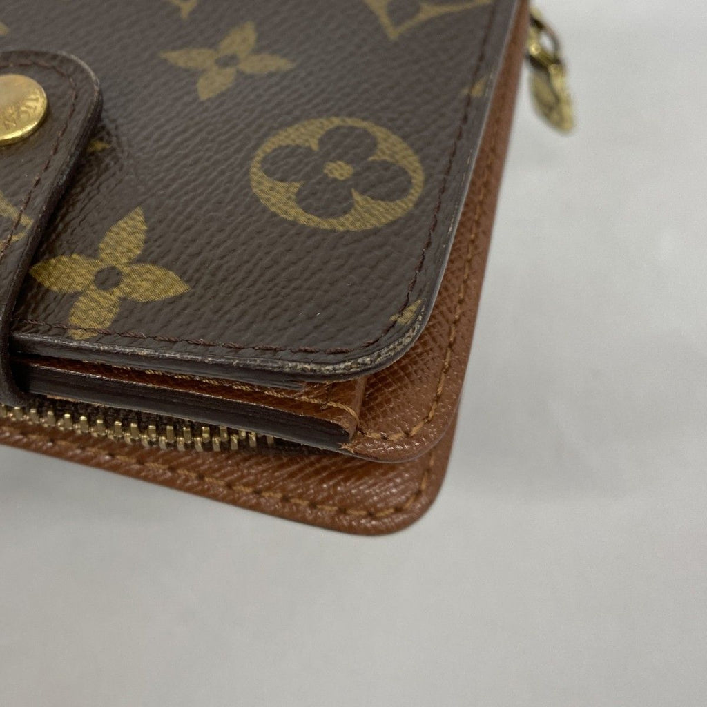 Louis Vuitton Wallet Monogram Compact Zip Brown — view 7