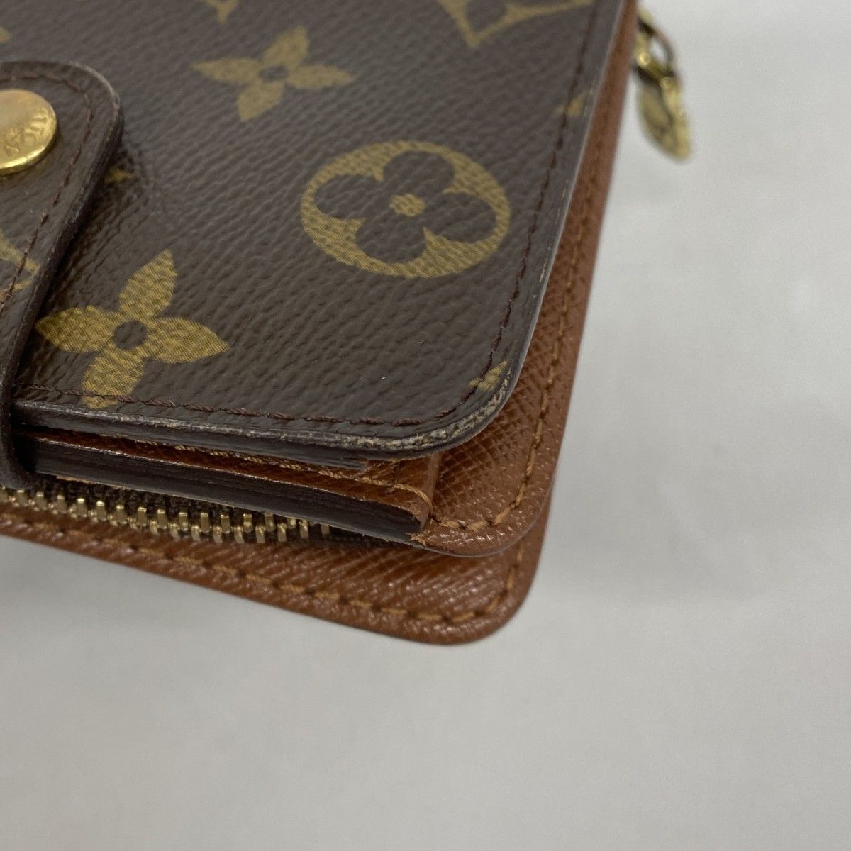 Louis Vuitton Wallet Monogram Compact Zip Brown — view 7