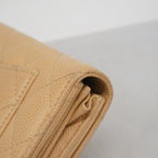 Chanel Wallet Quilted Caviar Leather Beige Gold — view 6