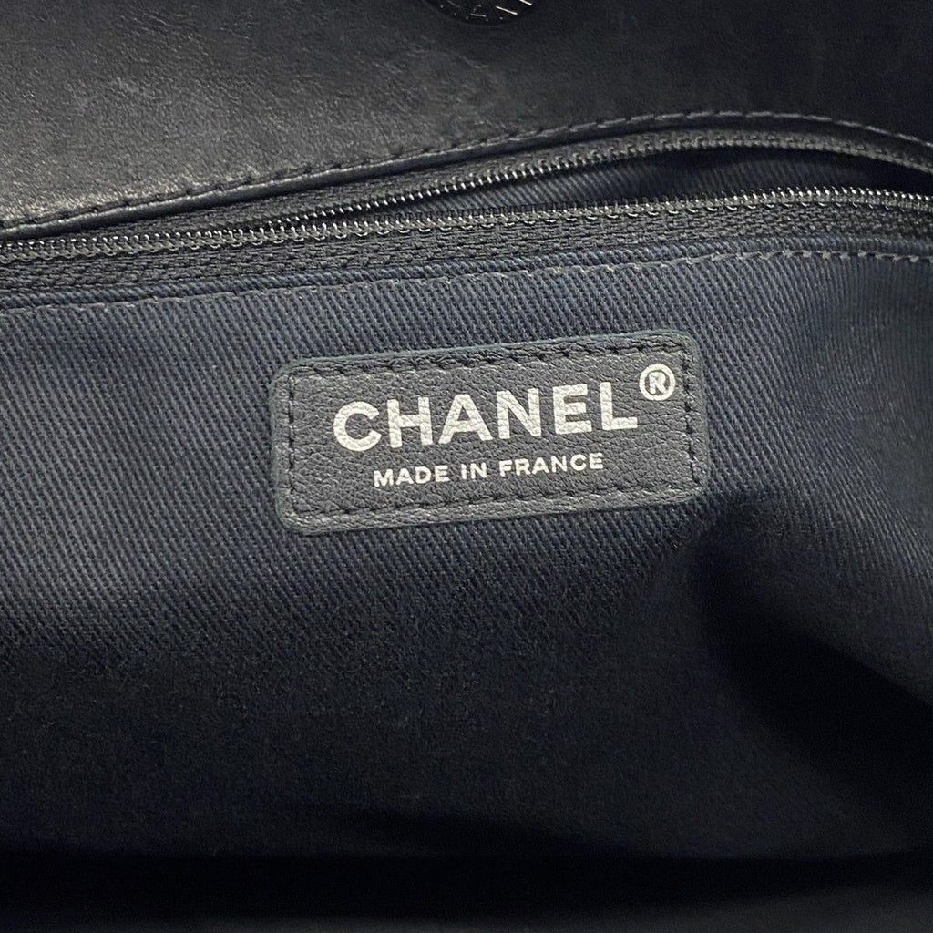 Chanel Chain Tote 2.55 Quilted Patent Leather Dark Brown Silver — view 5