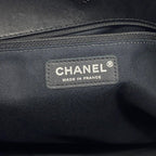 Chanel Chain Tote 2.55 Quilted Patent Leather Dark Brown Silver — view 5