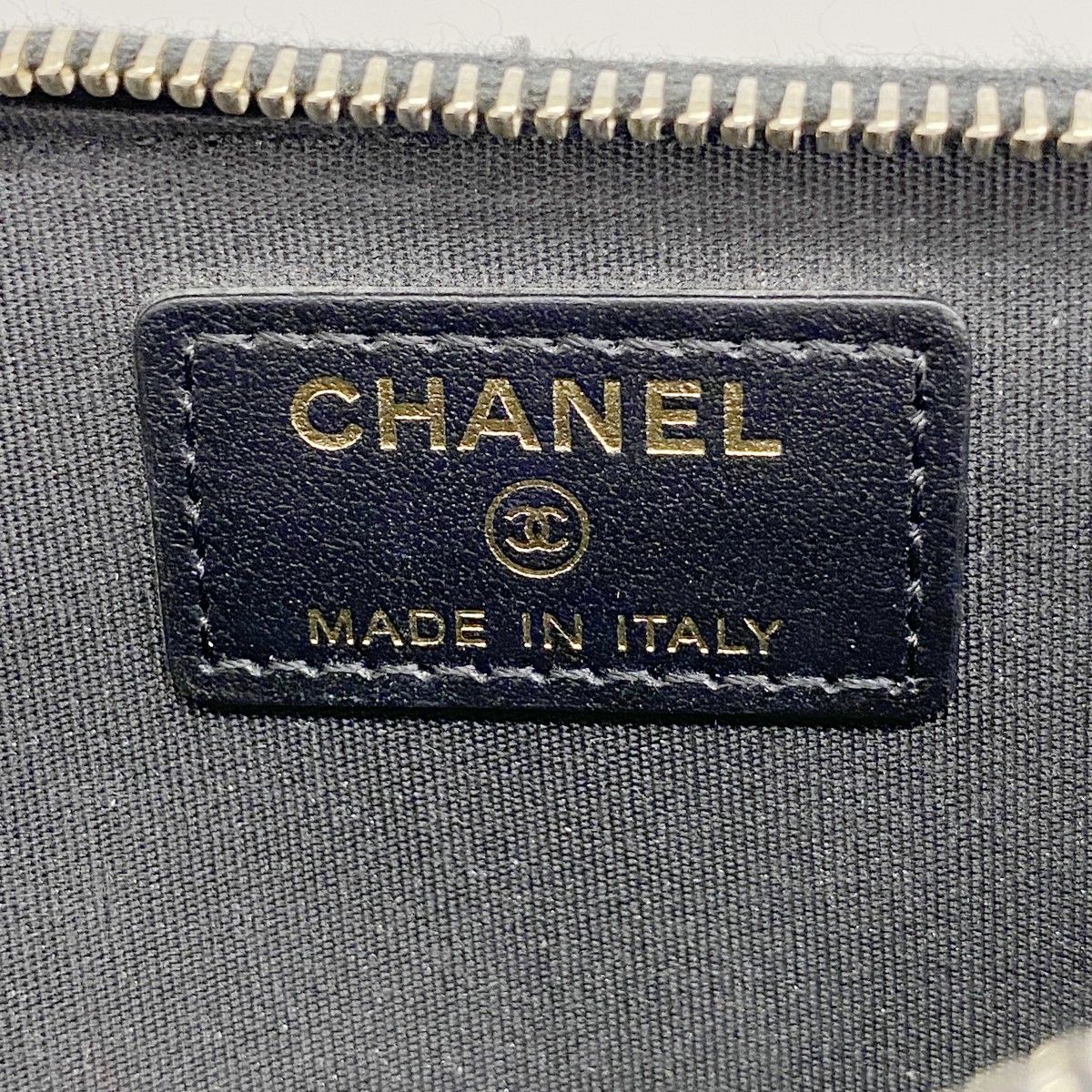 Chanel Wallet Camellia Caviar Leather Black Champagne Gold — view 4