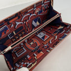 Hermes Wallet Azap Long Silk in Veau Rose Jaipur Silver — view 3