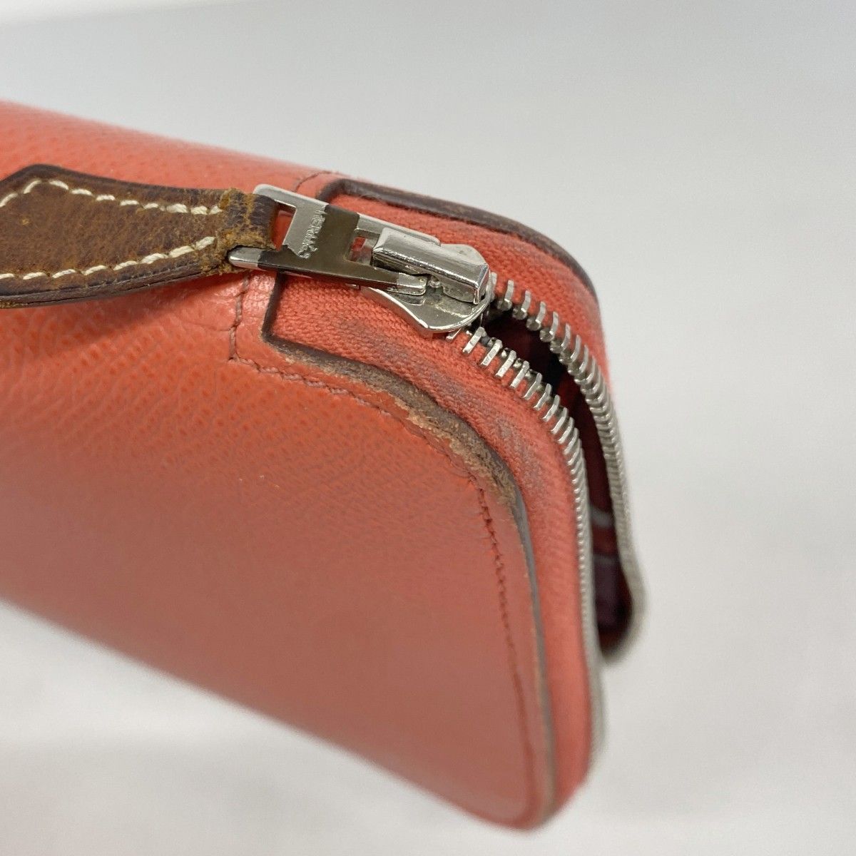 Hermes Wallet Azap Long Silk in Veau Rose Jaipur Silver — view 7