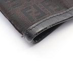 Fendi Tote Zucchino Dark Brown Canvas Leather Mini — view 8