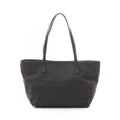 Fendi Tote Zucchino Dark Brown Canvas Leather Mini