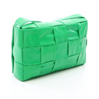 Bottega Veneta Shoulder Bag Cassette Maxi Intrecciato Green Leather — view 2
