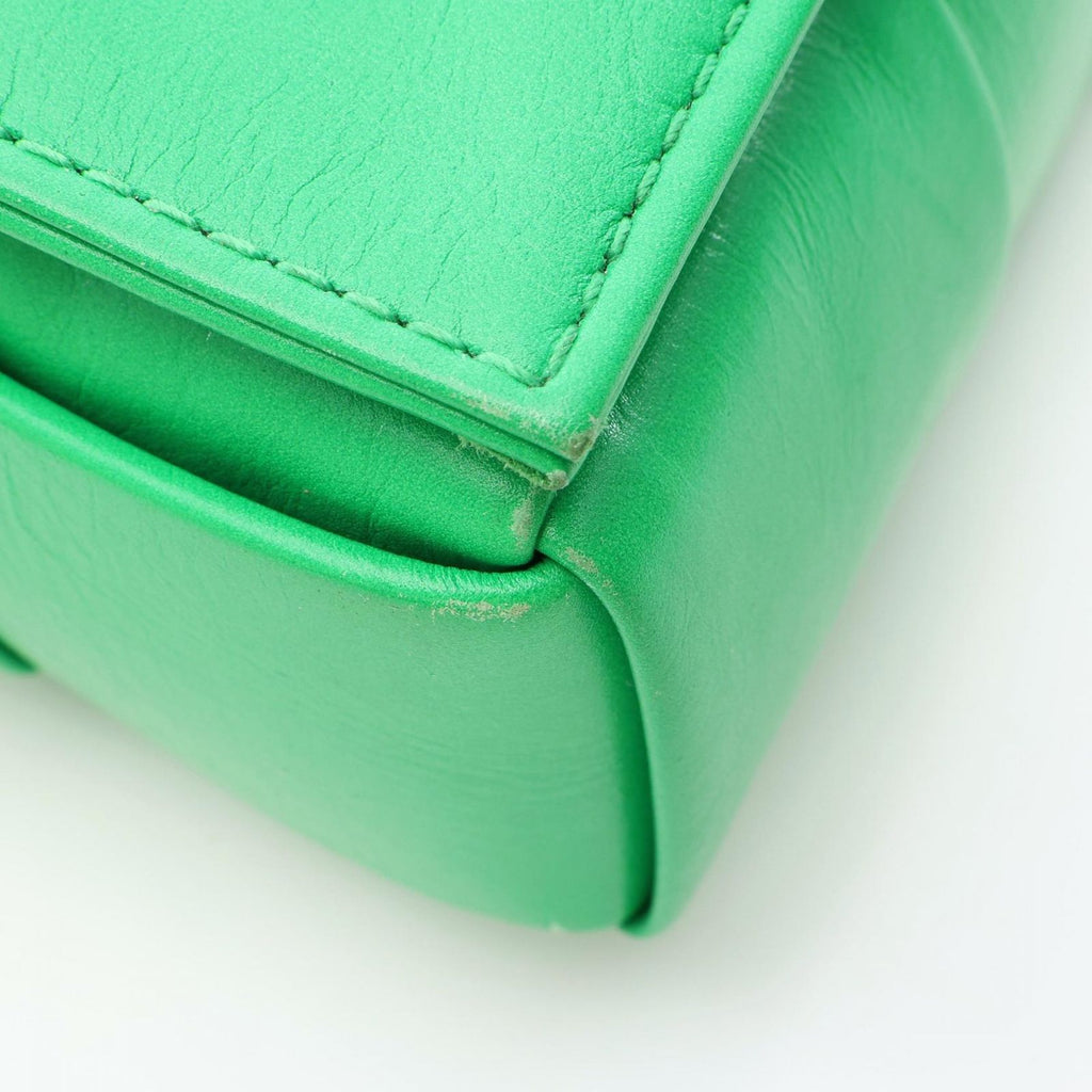 Bottega Veneta Shoulder Bag Cassette Maxi Intrecciato Green Leather — view 8