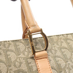 Dior Tote Trotter Green Beige Canvas Leather — view 9