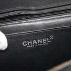 Chanel Shoulder Bag Quilted Cotton Black Silver — view 5