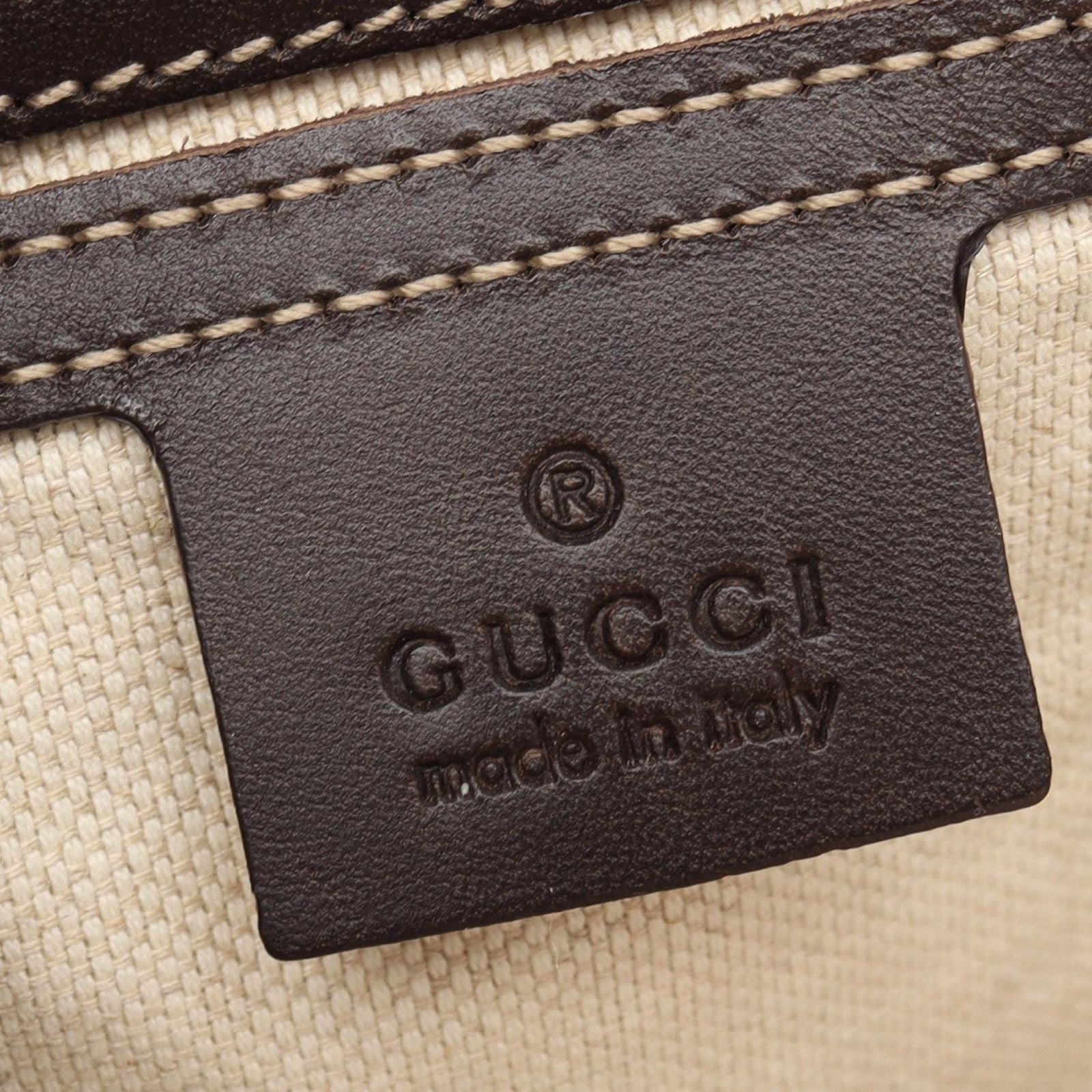 Gucci Shoulder Bag GG Supreme Beige Brown Canvas Leather — view 4