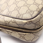 Gucci Shoulder Bag GG Supreme Beige Brown Canvas Leather — view 6
