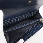 Chanel Wallet Boy Lambskin Navy Silver — view 3