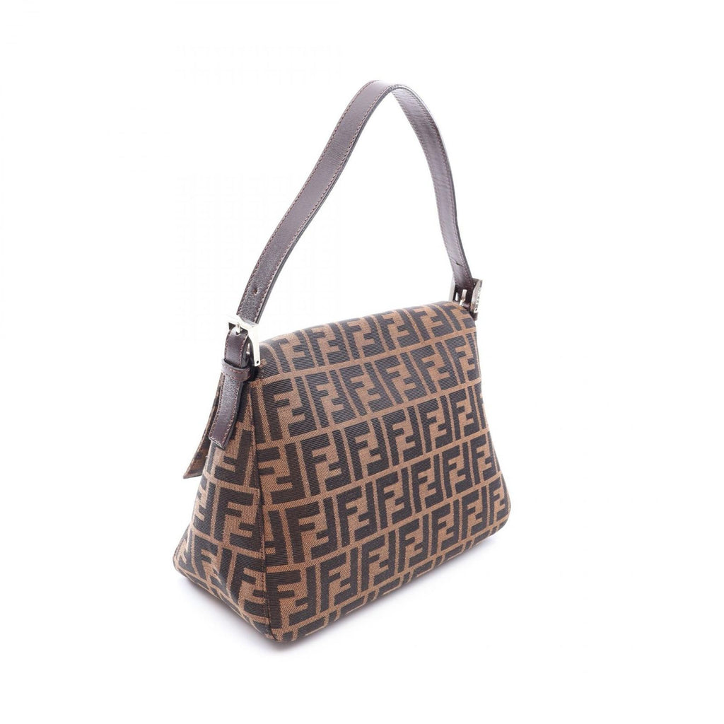 Fendi Shoulder Bag Mamma Bucket Brown Canvas Leather Zucca — view 2