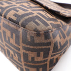 Fendi Shoulder Bag Mamma Bucket Brown Canvas Leather Zucca — view 7
