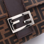 Fendi Shoulder Bag Mamma Bucket Brown Canvas Leather Zucca — view 9