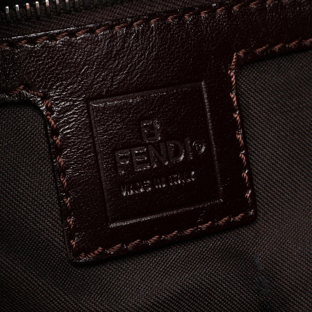 Fendi Shoulder Bag Mamma Bucket Brown Canvas Leather Zucca — view 4