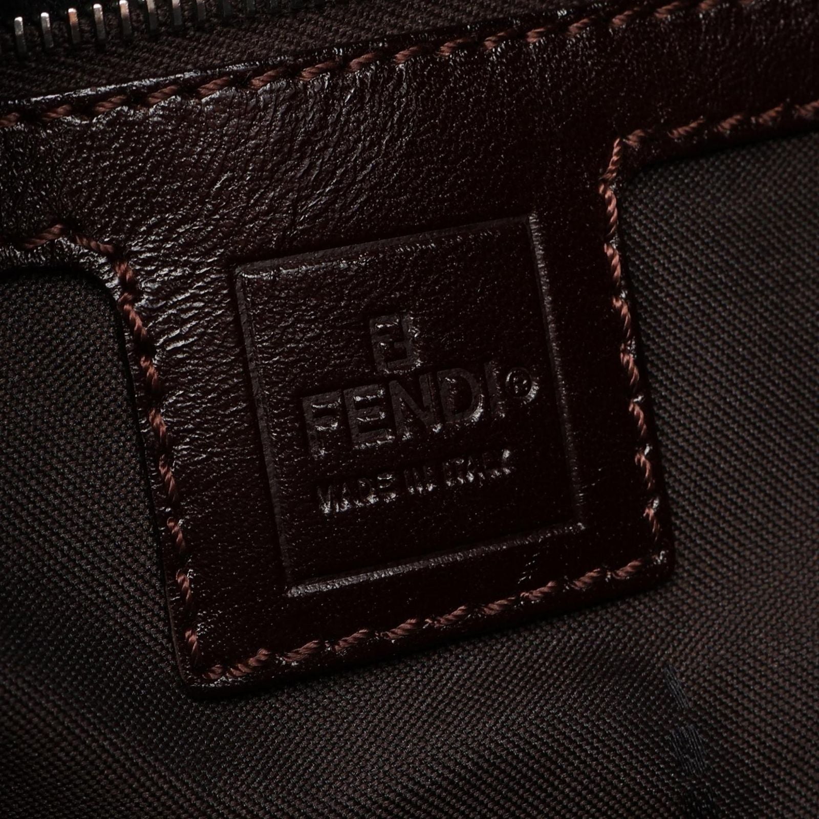 Fendi Shoulder Bag Mamma Bucket Brown Canvas Leather Zucca — view 4
