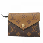 Louis Vuitton Trifold Wallet Monogram Reverse Portefeuille Victorine Brown