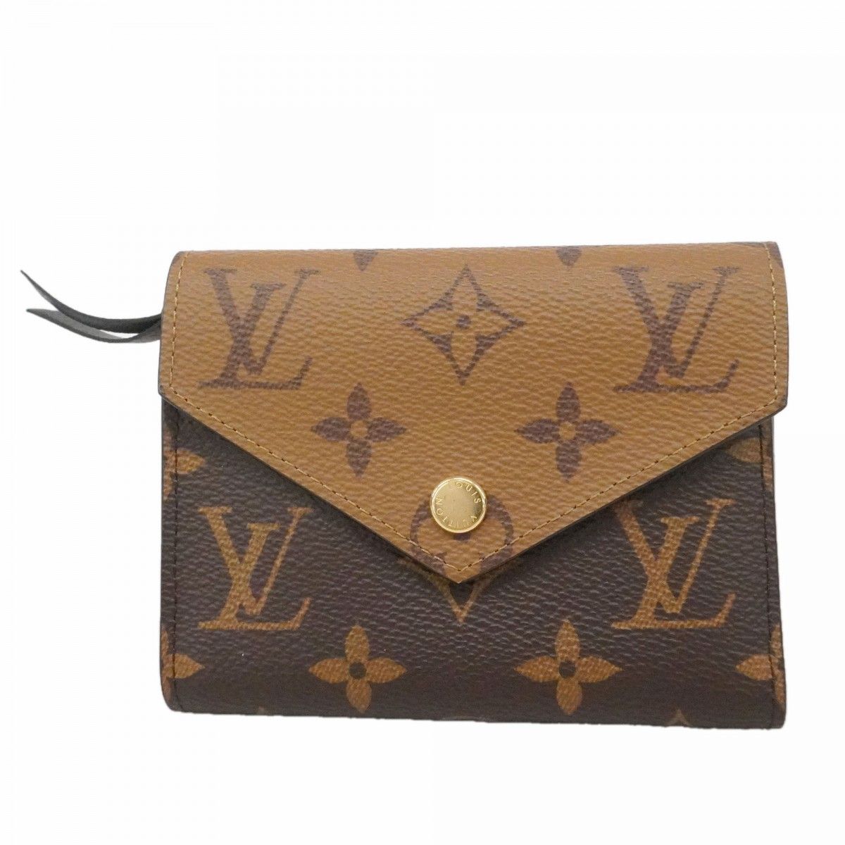 Louis Vuitton Trifold Wallet Monogram Reverse Portefeuille Victorine Brown