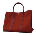 Hermes Tote Garden Party GM Negonda Toile Military Black Rouge Ash Silver
