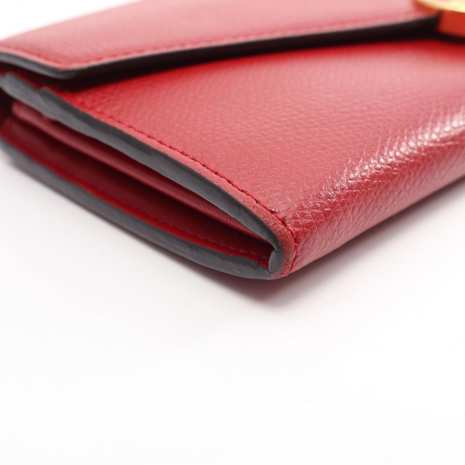 Fendi Bifold Wallet Is Red Leather — view 6