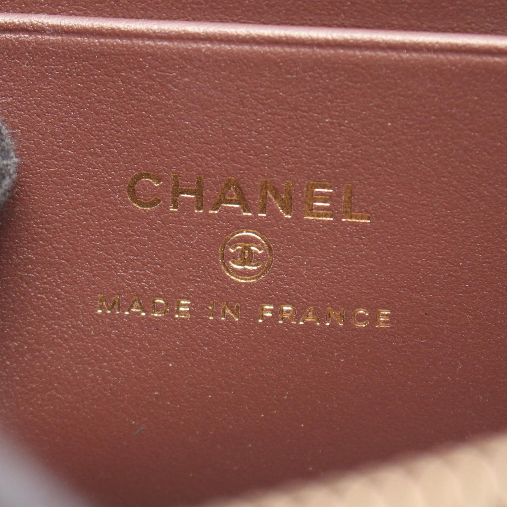 Chanel Shoulder Bag Quilted Small Vanity with Mirror Black Caviar Leather Chain — view 4