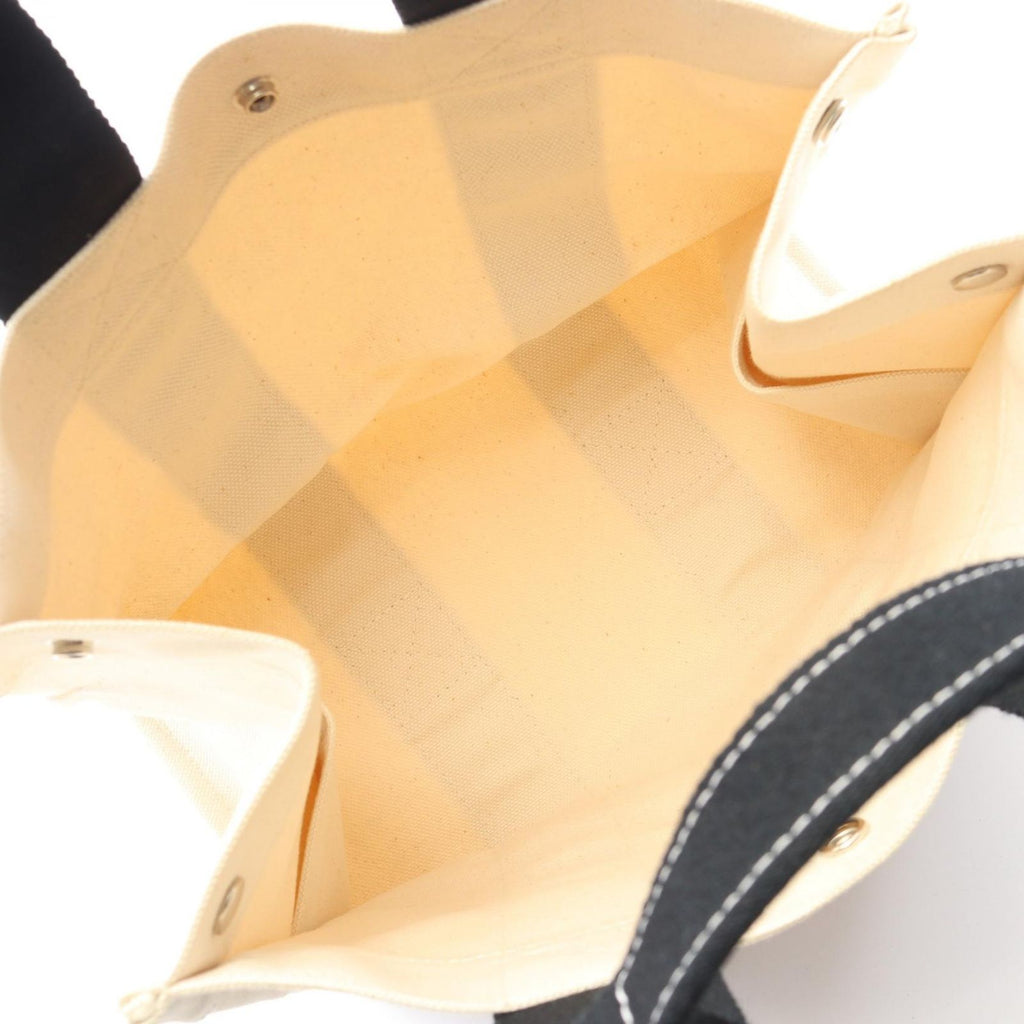 Hermes Tote Bora PM Ivory Black Canvas — view 3