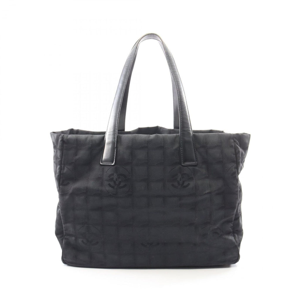 Chanel Tote New Travel Line MM Black Leather
