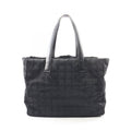 Chanel Tote New Travel Line MM Black Leather