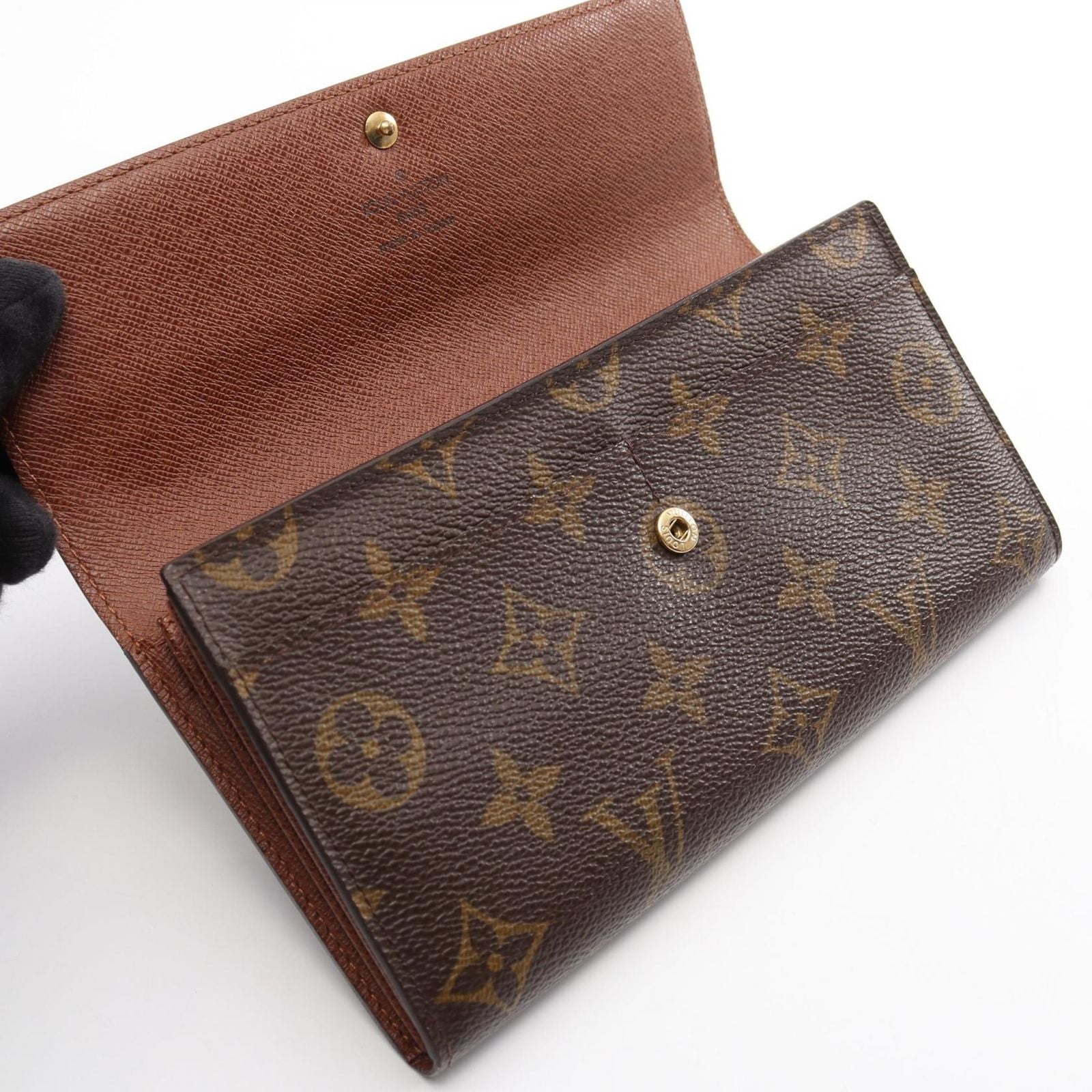 Louis Vuitton Bifold Wallet Pochette Porto Monet Cles Monogram — view 6