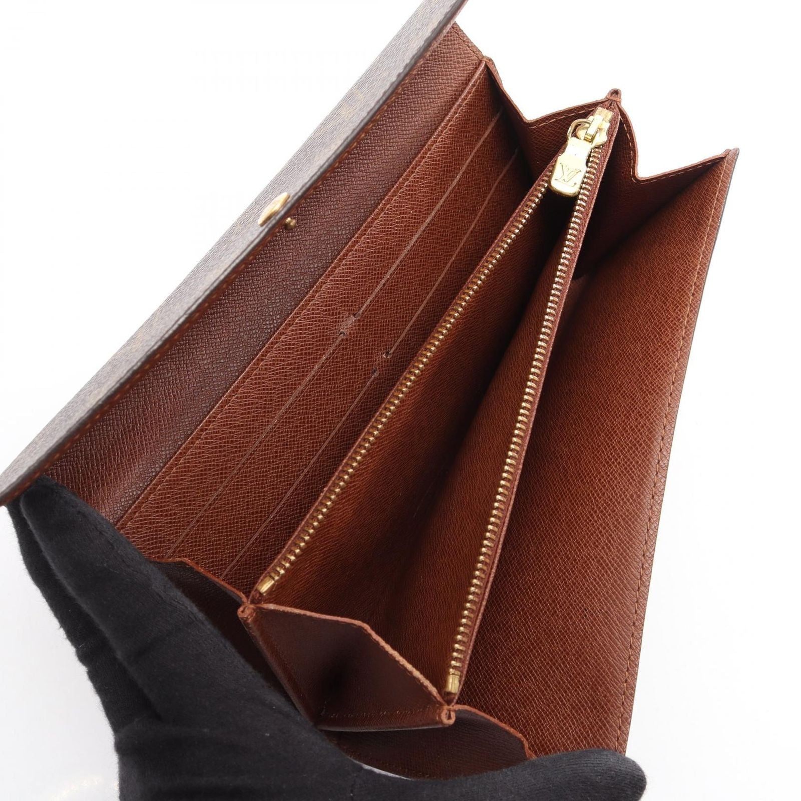 Louis Vuitton Bifold Wallet Pochette Porto Monet Cles Monogram — view 3