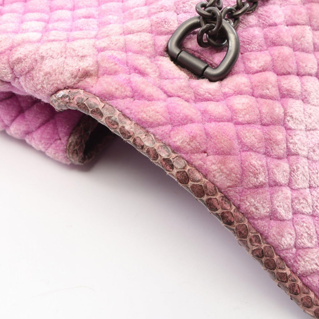 Bottega Veneta Shoulder Bag Purple Fabric Leather — view 8
