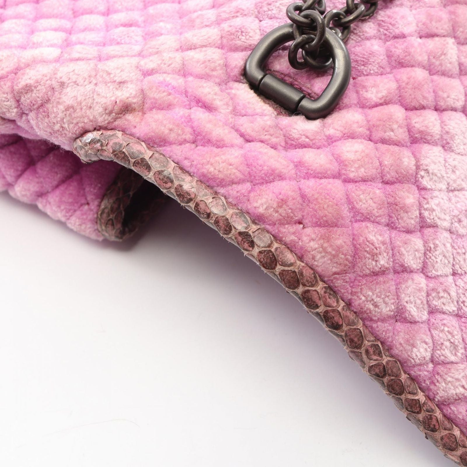 Bottega Veneta Shoulder Bag Purple Fabric Leather — view 8