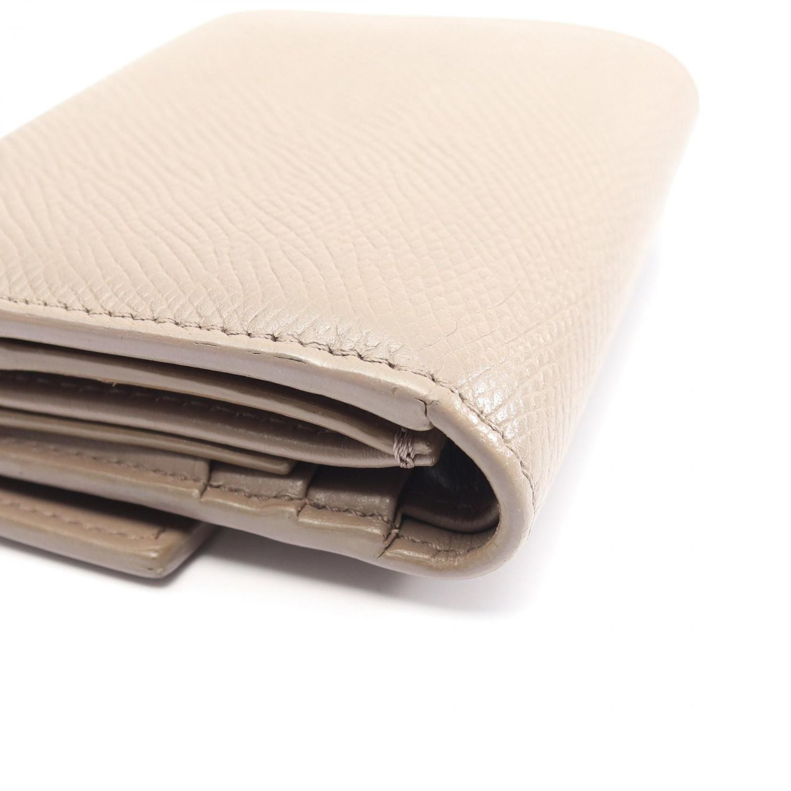 Celine Trifold Wallet Small Gray Beige Leather — view 9