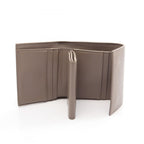 Celine Trifold Wallet Small Gray Beige Leather — view 3