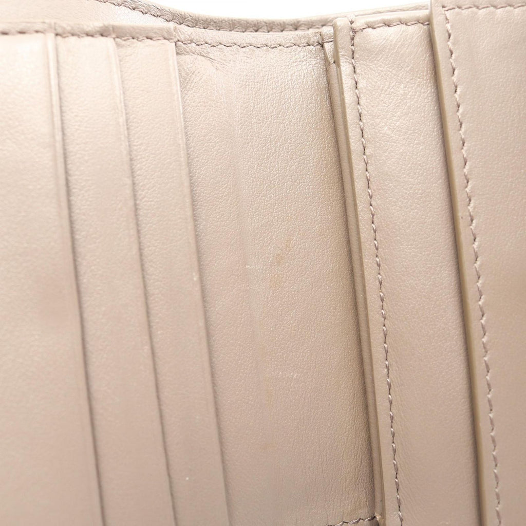 Celine Trifold Wallet Small Gray Beige Leather — view 8