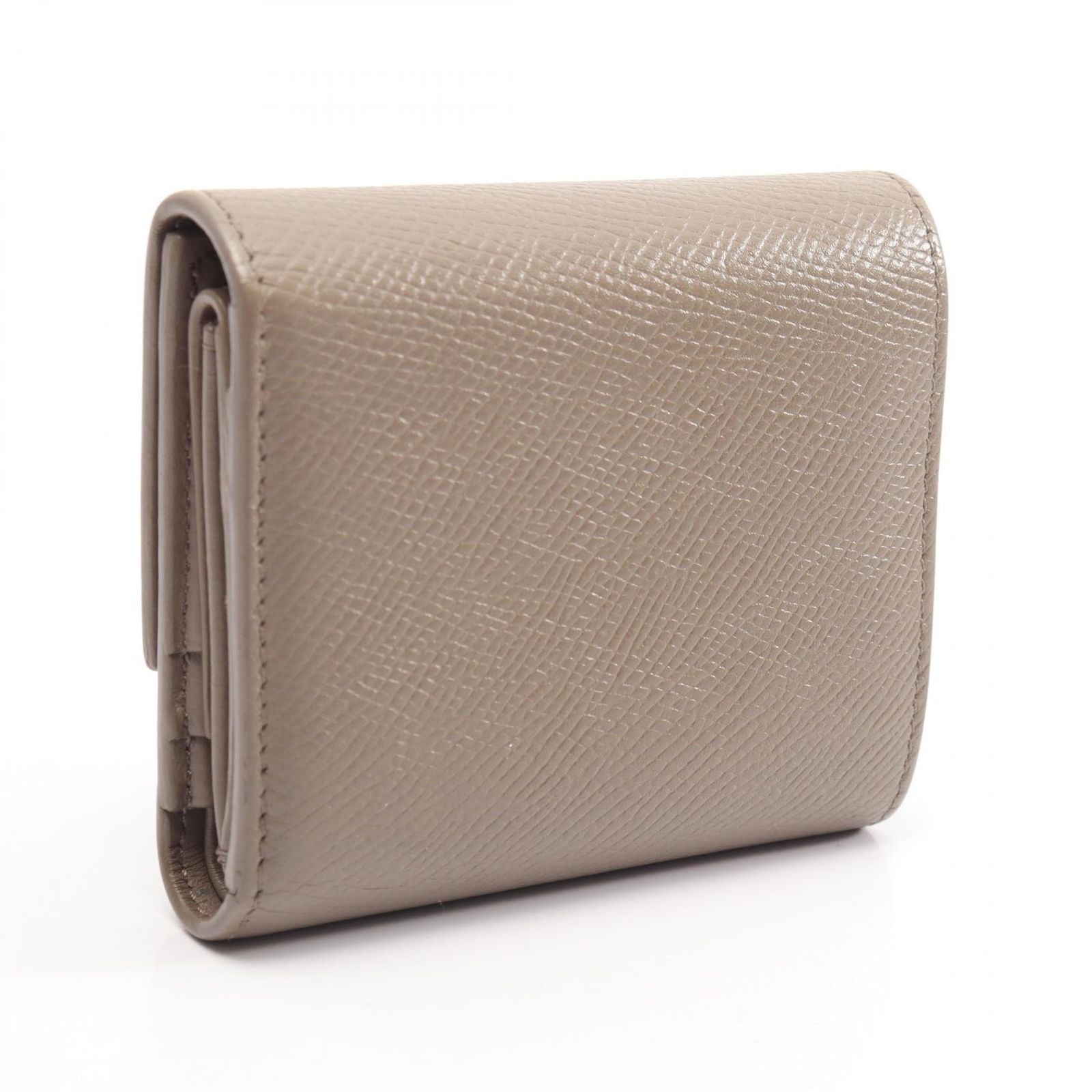 Celine Trifold Wallet Small Gray Beige Leather — view 2