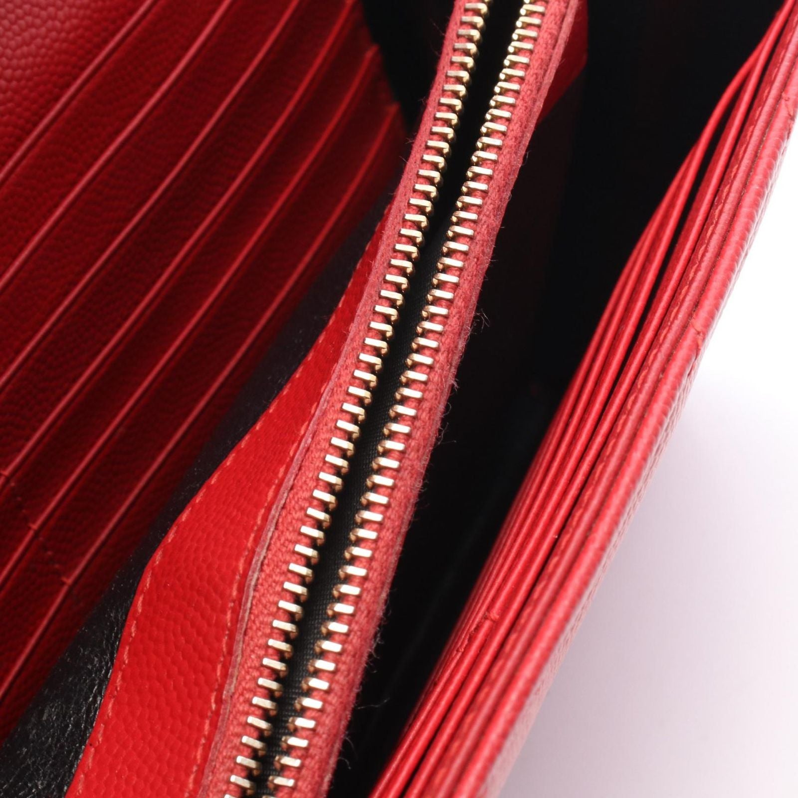 Saint Laurent Paris Shoulder Bag Cassandra Classic Red Leather Chain Wallet — view 5