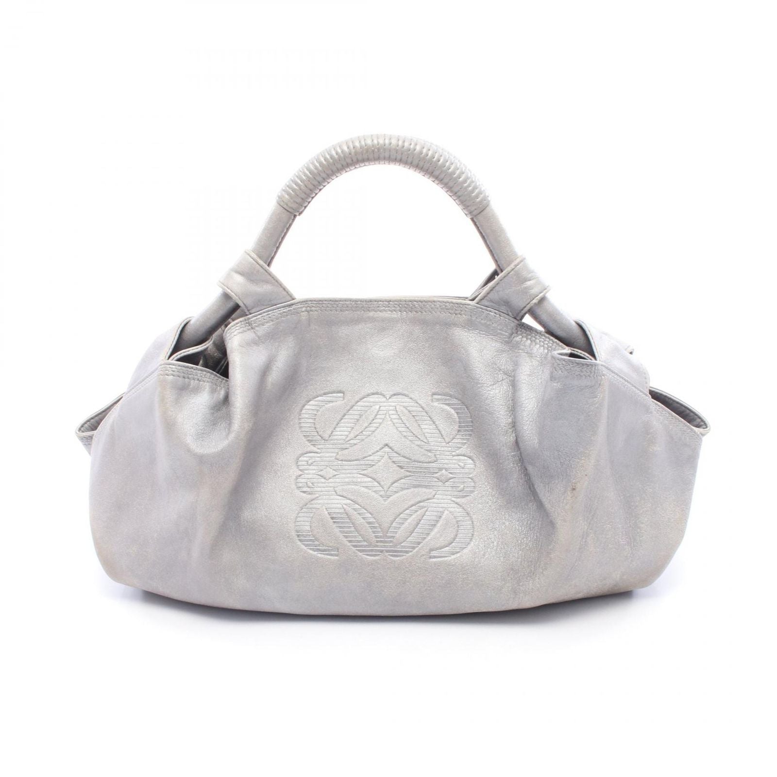 Loewe Handbag Nappa Aire Silver Leather