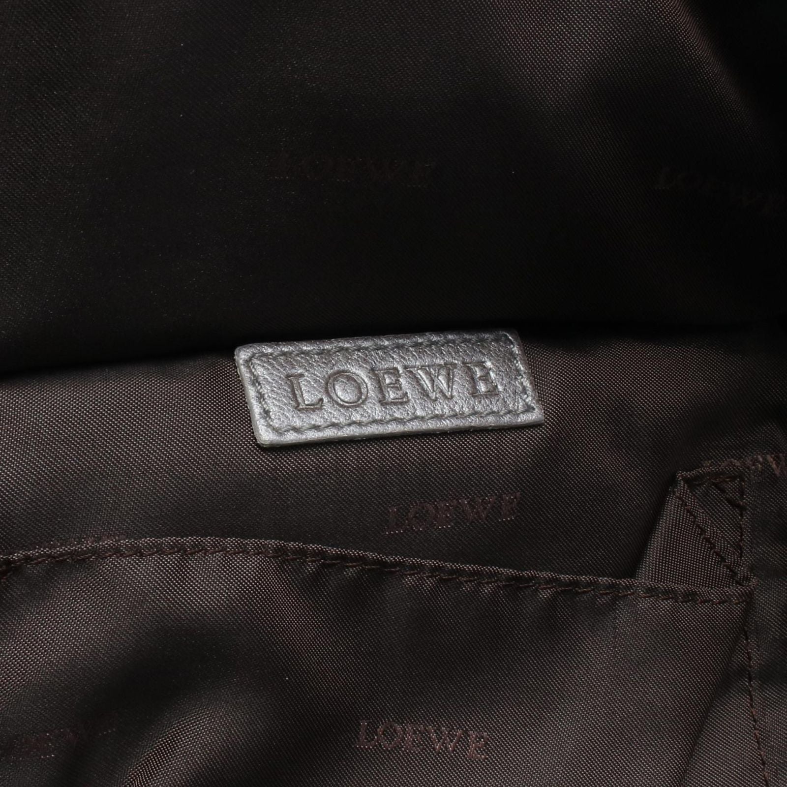 Loewe Handbag Nappa Aire Silver Leather — view 4