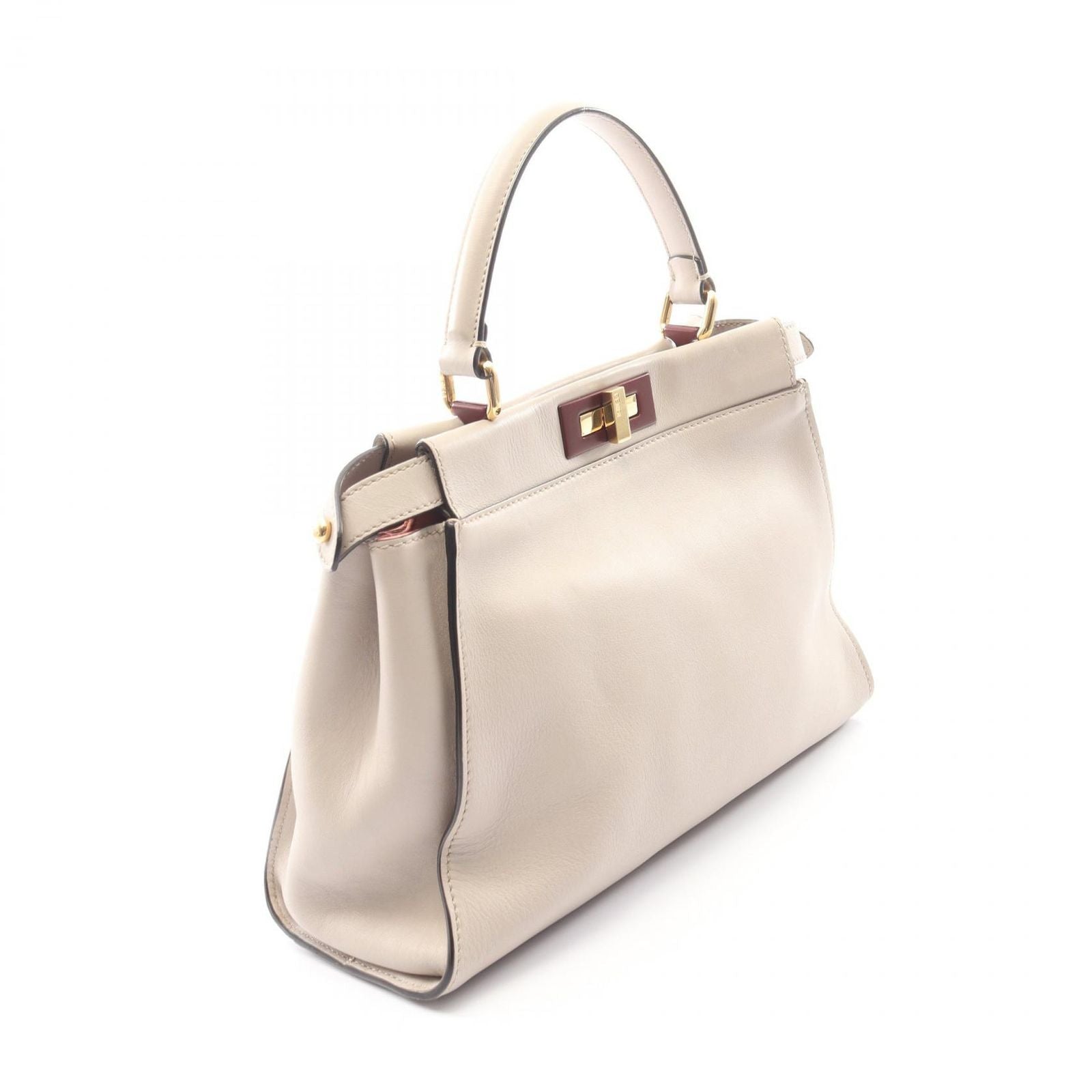Fendi Handbag Peekaboo Regular 2-Way Gray Leather — view 2