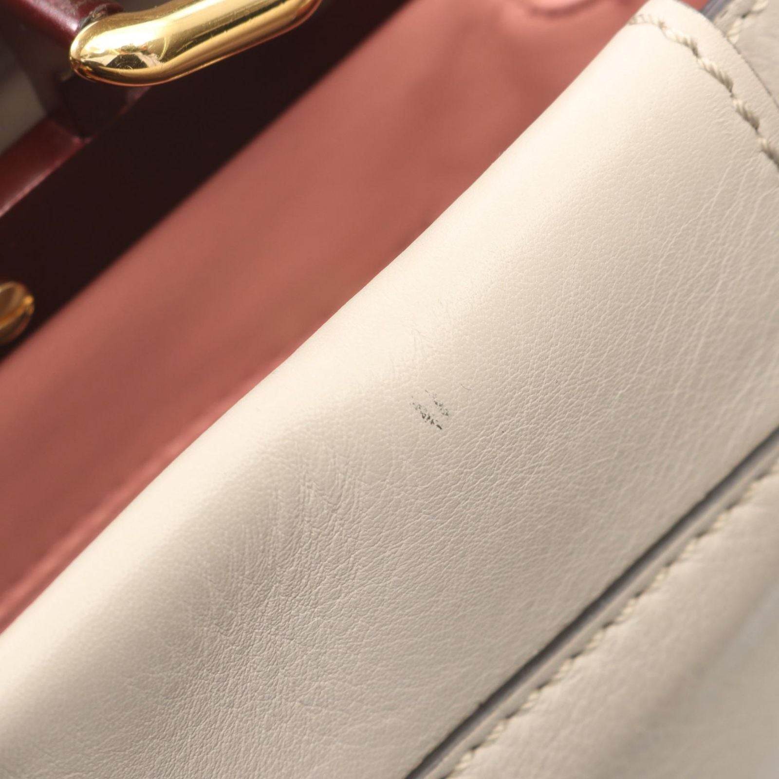 Fendi Handbag Peekaboo Regular 2-Way Gray Leather — view 5