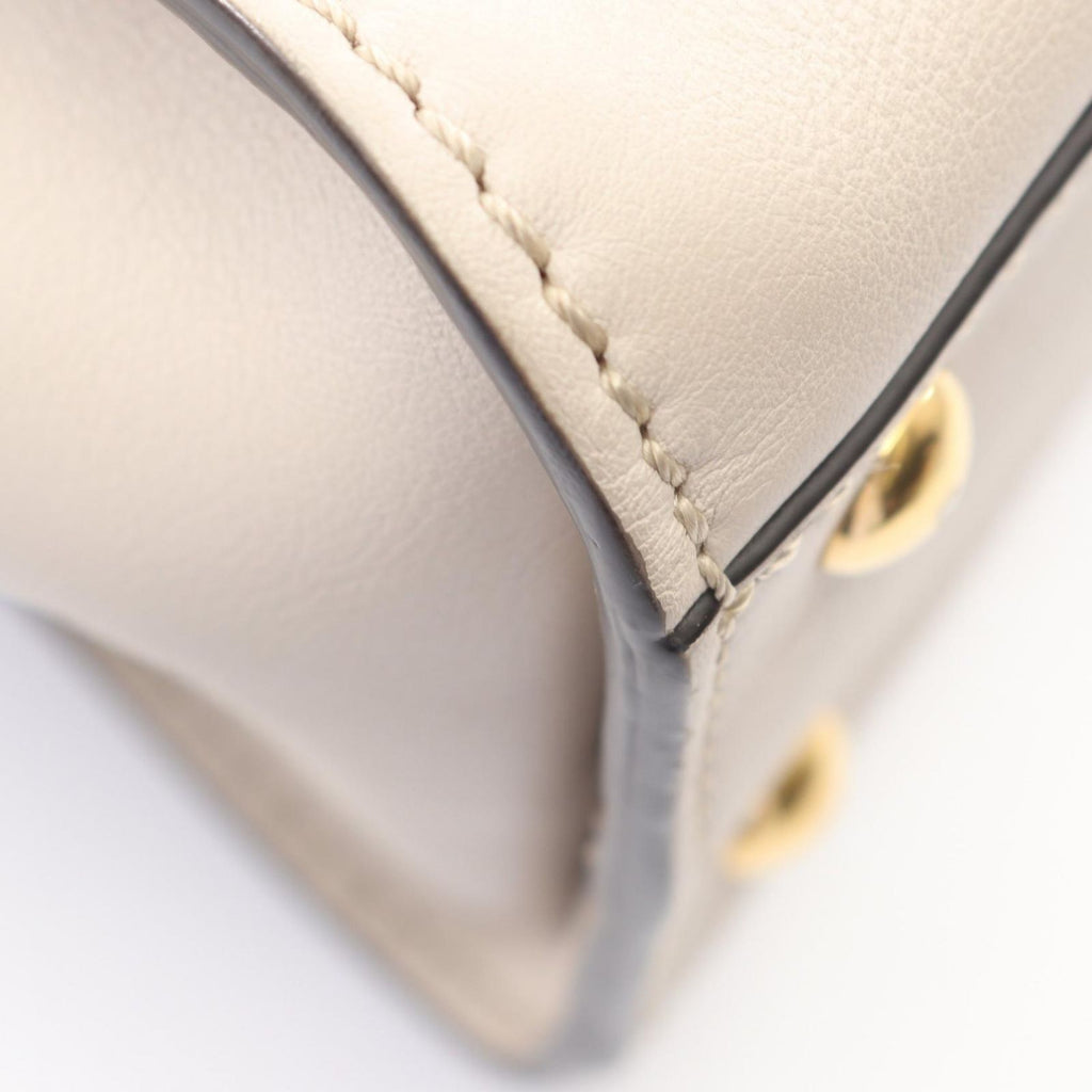 Fendi Handbag Peekaboo Regular 2-Way Gray Leather — view 7