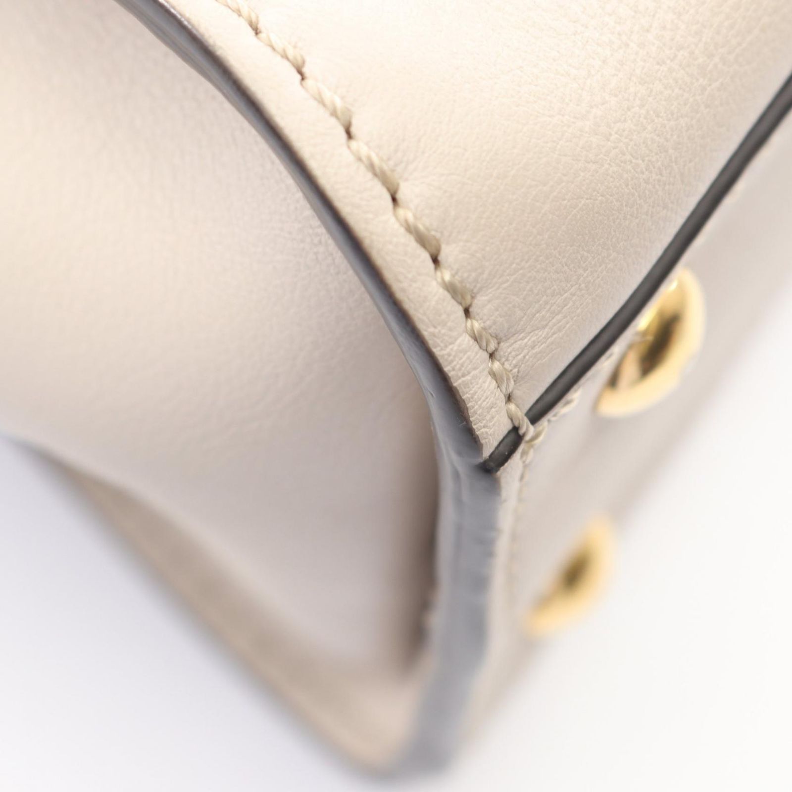 Fendi Handbag Peekaboo Regular 2-Way Gray Leather — view 7