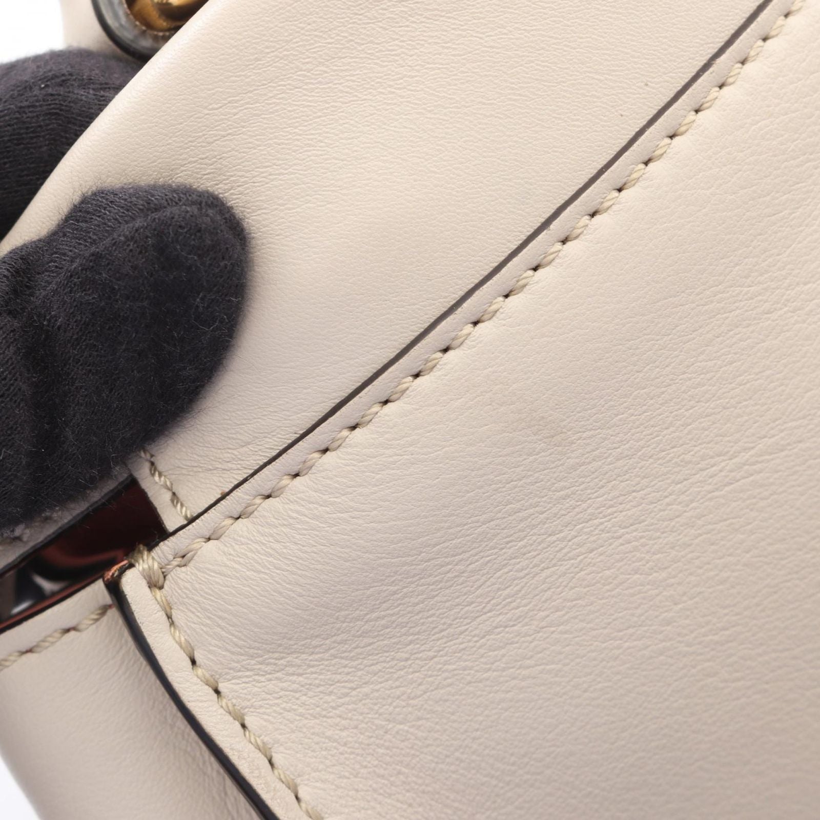 Fendi Handbag Peekaboo Regular 2-Way Gray Leather — view 9