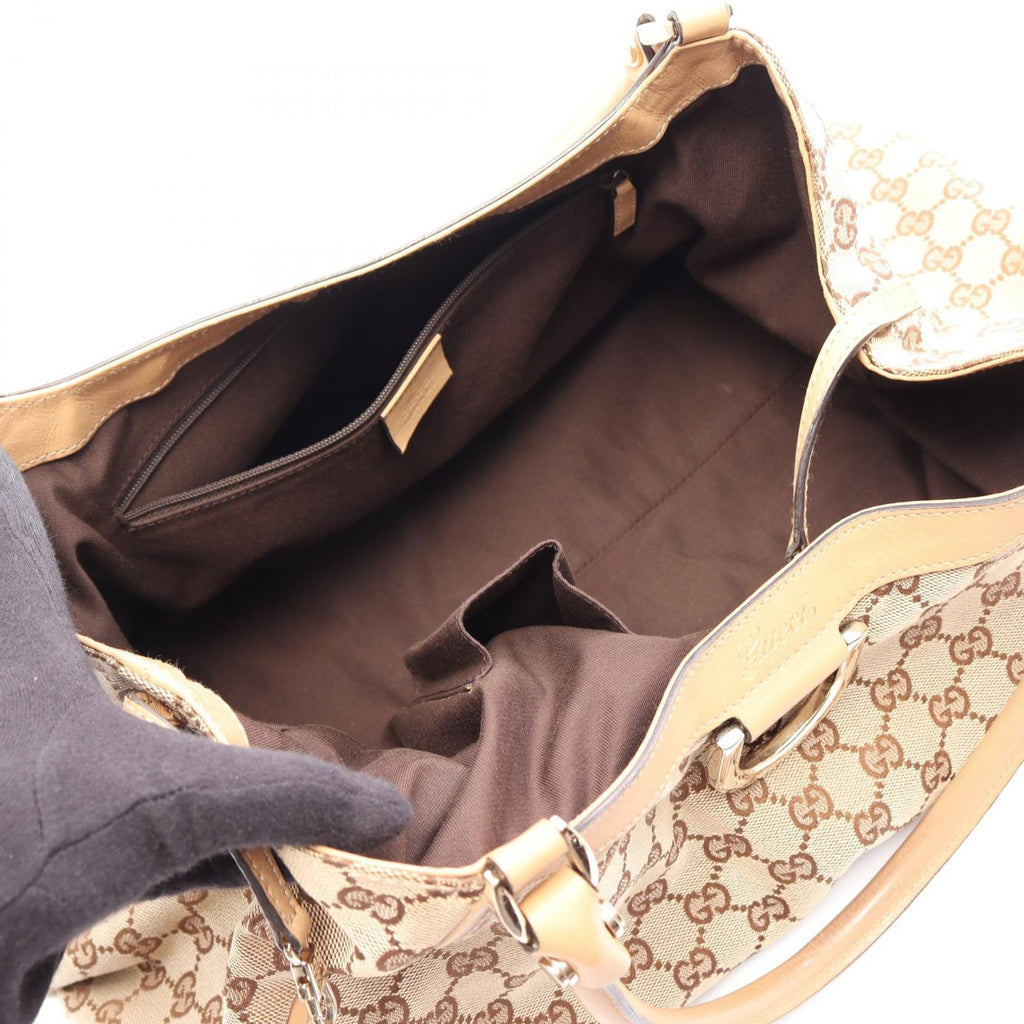 Gucci Shoulder Bag Abbey GG Canvas Beige — view 3